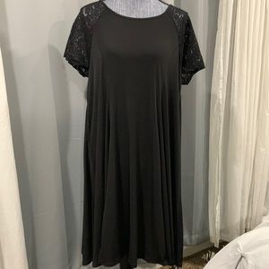NWT Black lace sleeved dress